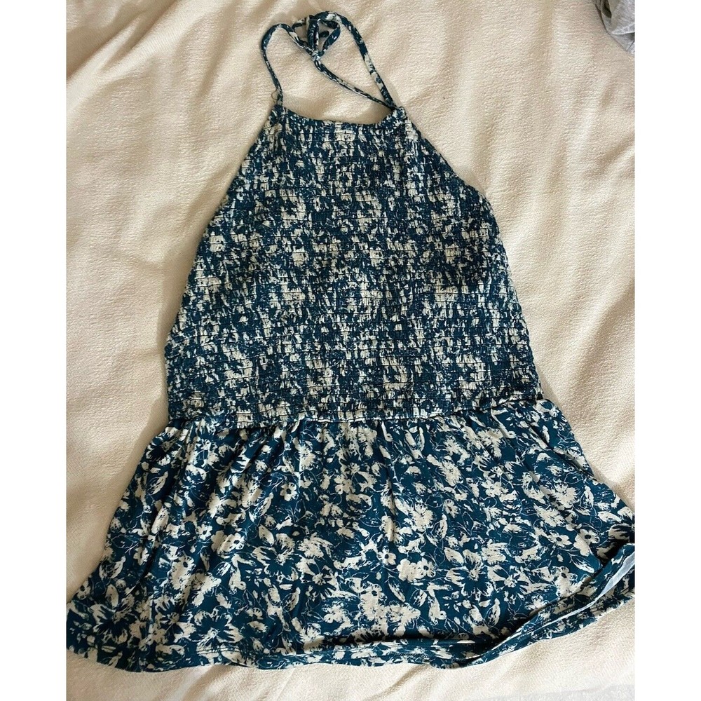 Maurices Women’s Blue/white Floral Sleeveless Stretch Top Size OX
